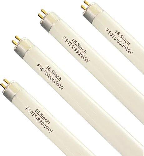 Vista 6 de Flyercatch Paquete de 2 bombillas fluorescentes F10T5/830/L de 16 pulgadas de repuesto Jasco blanco cálido 10W 3000K tubos, luz lineal F10T5-WW