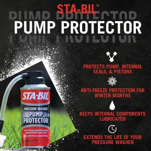 Vista 17 de STA-BIL Protector de bomba, 4 oz Protege las bombas de lavado a presión durante el almacenamiento con anticongelante y lubricante.