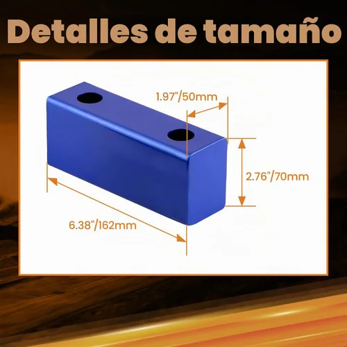 Vista 4 de Kit de bloque de bajada de 3 pulgadas y kit de pernos en U para Chevy C10 trasero 1960-1972 Kit de bloque de bajada de resorte de hoja