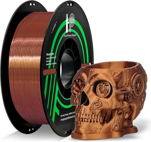 Vista 16 de HP3DF Filamento PLA de Doble Color, Filamento de Seda Brillante Azul Rosa para Impresora 3D, Filamento PLA de 1.75mm, precisión dimensional +