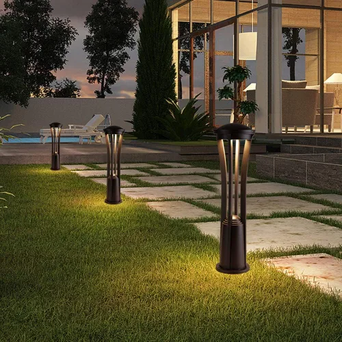 Vista 6 de Luces de poste al aire libre, lámpara de pie impermeable al aire libre, lámpara de césped LED, decoración de jardín comunitario, lámpara de paisaje