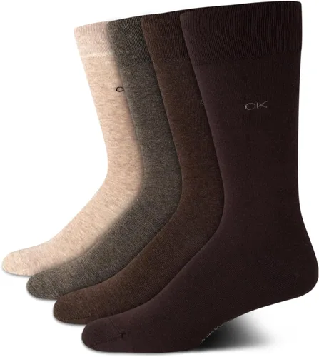 Vista 21 de Calvin Klein Calcetines de vestir para hombre - Calcetines de mezcla de algodón: patrones y sólidos (paquete de 4)