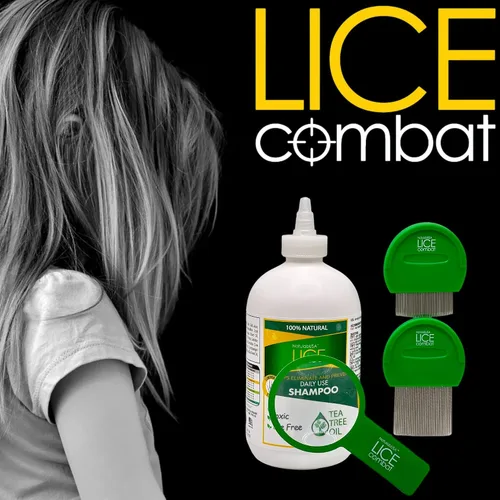 Vista 6 de Champú para piojos Ayuda a eliminar piojos, súper piojos y liendres Repele y previene Sin pesticidas 100% natural Árbol de té + aceite