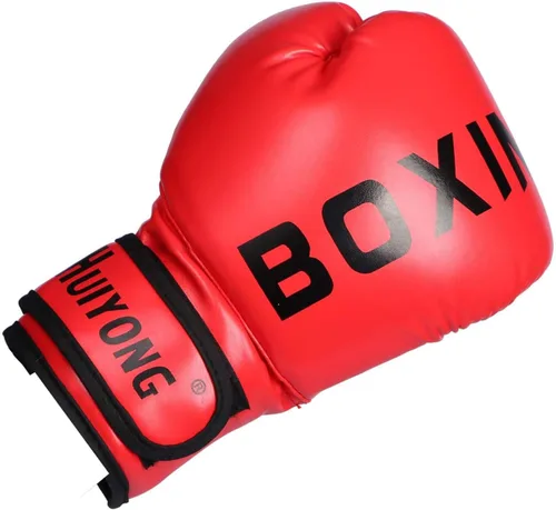 Vista 3 de Guantes de boxeo para niños HUINING, guantes de entrenamiento para niños, guantes de boxeo MMA, guantes de boxeo de poliuretano, con dibujos
