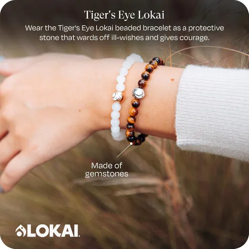 Vista 2 de Lokai Gemstone Beaded Bracelet for Women & Men, Stone & Metal Collection - Crystal & Gemstone Jewelry Fashion Bracelet Slides-On for Comfortable Fit