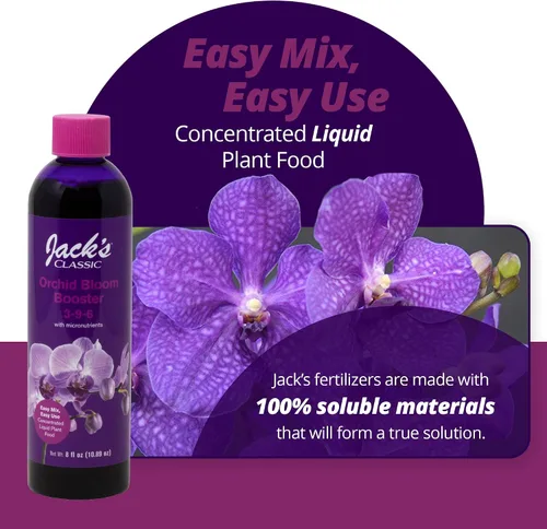 Vista 5 de Jack's Classic 3-9-6 Orchid Bloom Booster - Alimento líquido para plantas con micronutrientes, 8 onzas líquidas