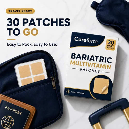 Vista 6 de Parches multivitamínicos bariátricos, suministro para 30 días, 30 parches diarios, vitamina B12, complejo B, folato, cromo, vitamina C y vitamina E