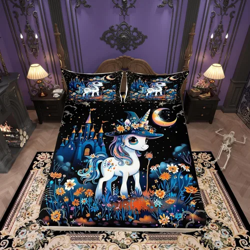 Vista 24 de Juego de ropa de cama con estampado de leopardo, tamaño individual, juego de cama de guepardo africano para decoración de dormitorio