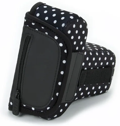 Vista 7 de USA GEAR Funda para cámara réflex digital con tecnología de DuraNeoprene, almacenamiento de accesorios y aberturas para correa – Funciona con Nikon