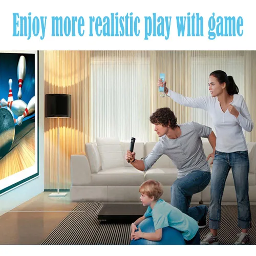 Vista 6 de Wii Remote Controller, 2 Packs Upgrade Wii Wireless Controller Compatible with Wii Wii U Console(Red and Blue)