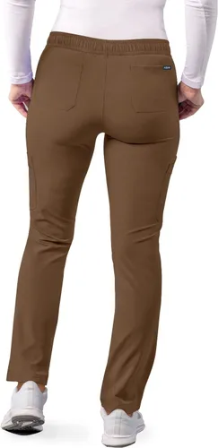 Vista 2 de Pantalones Adar Addition Scrubs, ropa quirúrgica, ajustados, con cordón, estilo cargo, para mujer