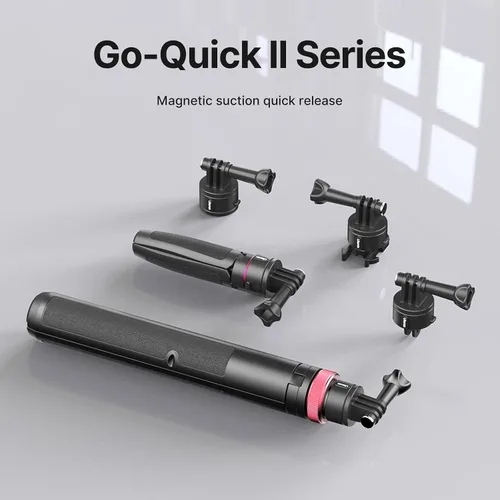Vista 13 de Trípode autofoto extensible de 57 pulgadas para cámaras de acción - ULANZI Go Quick II Trípode de palo para cámara de acción de liberación rápida
