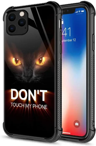 Vista 10 de ZHEGAILIAN Funda compatible con iPhone 12/12 Pro, funda de invasión de vaca alienígena OVNI, parte trasera de vidrio templado + funda protectora