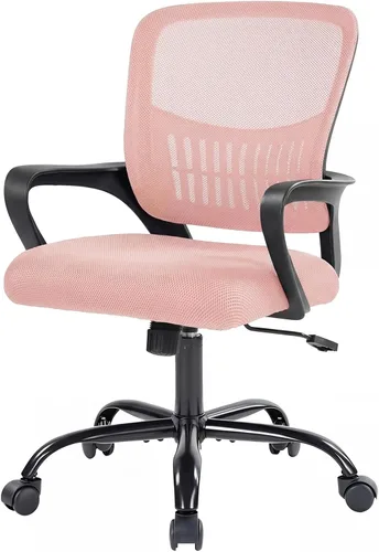 Vista 10 de Sweetcrispy Silla ejecutiva de gestión de oficina en casa, silla ergonómica de malla ajustable giratoria de escritorio para computadora con soporte