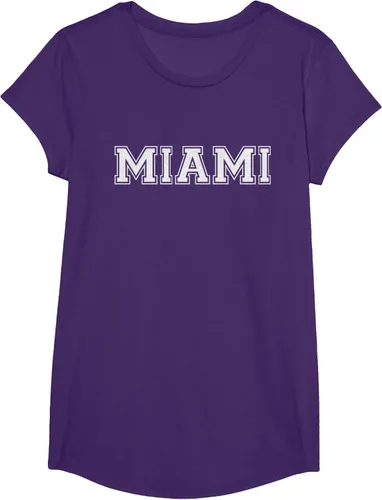 Vista 59 de Camiseta de regalo deportiva estilo universitario Miami Florida, Negro, S