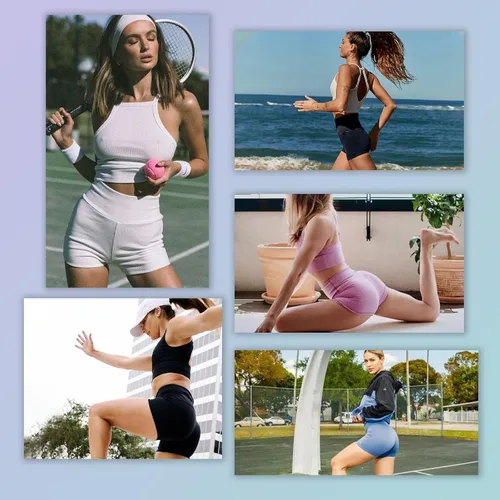 Vista 4 de 3 Pack Yoga Shorts - 3" Spandex High Waisted Volleyball Booty Shorts for Women Soft Tummy Control Dance Biker