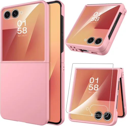 Vista 32 de Miimall Funda delgada para Galaxy Flip 7 con protector de pantalla integrado, grado militar, a prueba de golpes, a prueba de caídas, delgada