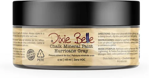 Vista 71 de Pintura para muebles con acabado de tiza Dixie Belle Paint Company - Amatista (4oz) - Pintura mineral de tiza chic púrpura profundo mate