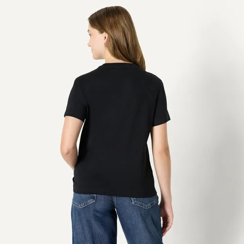 Vista 2 de Amazon Essentials (Selección de Demi) Camiseta de cuello redondo de ajuste holgado de algodón para mujer