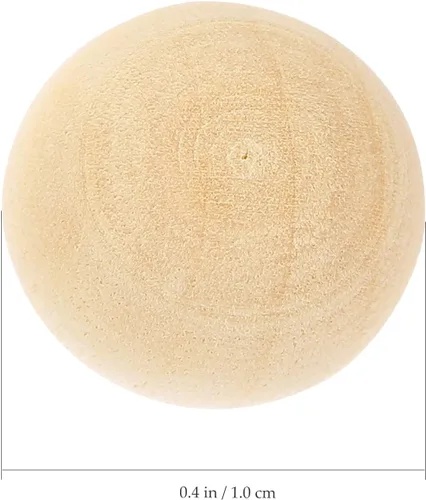 Vista 3 de Exceart 300 bolas de madera sin terminar de 0.394 pulgadas para manualidades, cuentas de madera, bolas de cuentas sin agujero para suministros