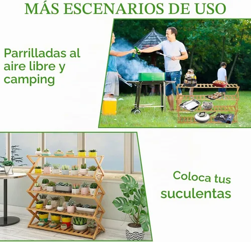 Vista 4 de Choclaif Zapateros independientes para armario, zapatero de bambú para dormitorio, entrada, pasillo, armario, sala de estar (5 niveles)