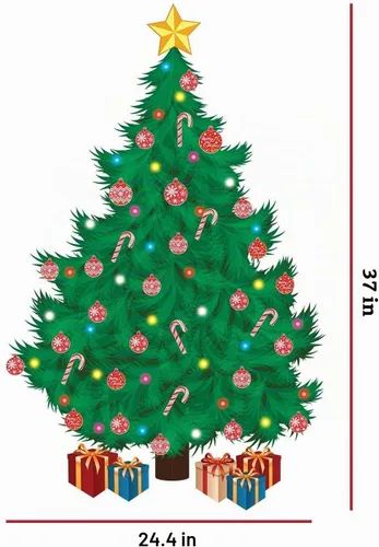 Vista 2 de Decoraciones navideñas para el hogar, calcomanías de pared para interiores, decoración de Feliz Navidad, murales de pared, calcomanías de sala