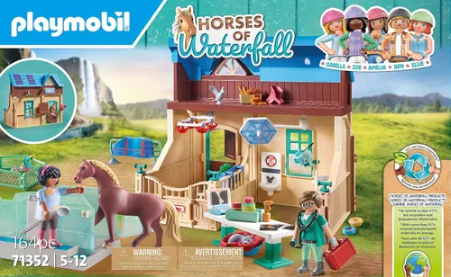 Vista 2 de Playmobil Caballos de la Cascada - Terapia Ecuestre y Práctica Veterinaria