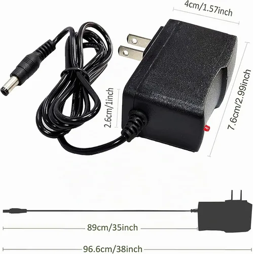 Vista 5 de Adaptador de fuente de alimentación de 5V 2A DC 10W AC/DC Adaptador de enchufe de pared 100V-240V AC a DC 5 voltios 2Amp 1Amp Cable de alimentación