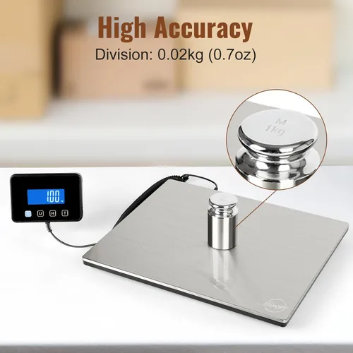 Vista 7 de Miseyo Balanza de Envío Digital de Alta Resistencia de 660 Libras - Balanza Postal de Acero Inoxidable de Alta Precisión de 0.7 oz para Paquetes