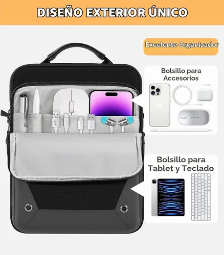Vista 5 de MoKo Funda para tablet de 9 a 11 pulgadas, funda de transporte protetivo de 360° compatible con iPad 10th 10.9, iPad Air 5/4th 10.9, iPad 9/8th