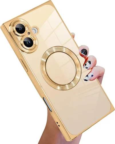 Vista 32 de KANGHAR Funda diseñada para iPhone 12 Pro Magnética Transparente con Protector de Lente de Cámara [Compatible con MagSafe] Diseño de Placado