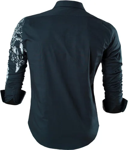 Vista 36 de JZS041, camisa de vestir de manga larga para hombre