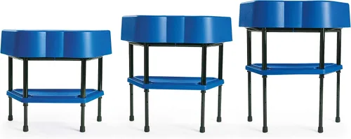 Vista 8 de Children's Factory - Mesa sensorial para niños pequeños con tapa, azul, AFB5100PB, actividades de arena y agua ajustables para niños, guardería