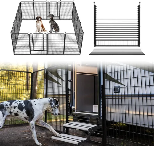 Vista 77 de FXW Rollick - Corralito para perros para patio, campamento con casa rodante, patentado, 24 pulgadas, 2 paneles Fácil instalación, resistente