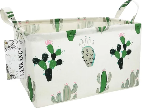 Vista 19 de Canasta plegable de almacenamiento para guardería, con revestimiento de polietileno impermeable, de grand tamaño, para niños y niñas, oficina