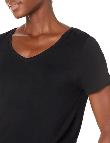 Vista 3 de Tienda Essentials Women's Relaxed-Fit Short-Sleeve V-Neck Tunic (Available in Plus Size), Multipacks