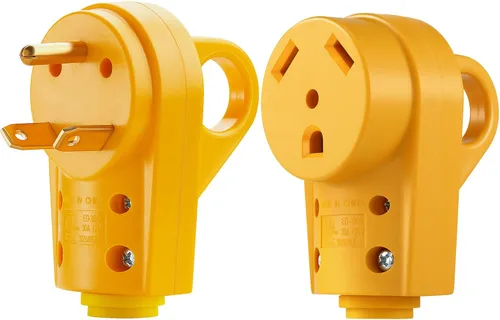 Vista 7 de Kohree Enchufe RV Hembra de 30 Amperios, Receptáculo RV de Repuesto Resistente 125/250V, Enchufe NEMA TT-30R con Mango de Agarre Ergonómico para RV