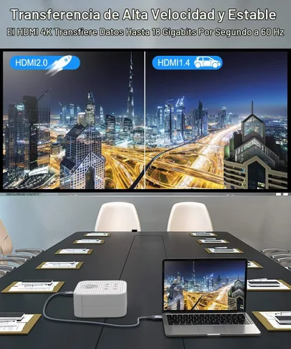 Vista 2 de AkoaDa Cable HDMI 4K de 15 pies, cable de juegos de alta velocidad 2.0 de 18 Gbps 4K a 60 Hz HDR, 2K, ARC 3D compatible con PS5/4, TV UHD