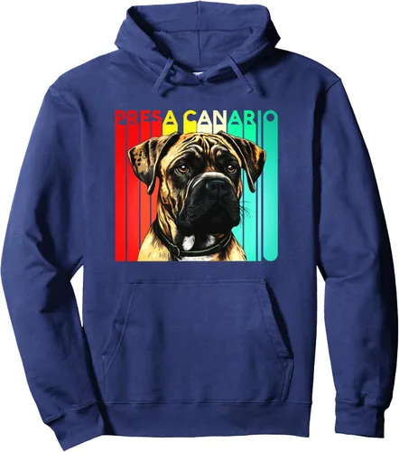 Vista 6 de Presa Canario Dog Retro Mama Papa Mom Dad Pet Lover Breed Pullover Hoodie