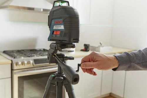 Vista 7 de BOSCH BT 150 Trípode Compacto con Altura Extensible para Uso con Láseres de Línea, Láseres de Punto y Medidores de Distancia Láser