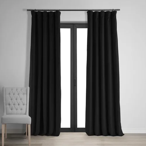 Vista 74 de HPD Half Price Drapes Cortinas Opacas Térmicas de Terciopelo Signature para Sala de Estar de 63 Pulgadas de Largo (1 Panel) con Bolsillo para Barra