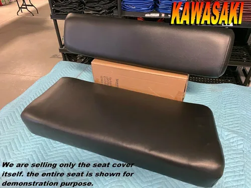 Vista 2 de Funda de asiento de repuesto para Kawasaki Mule 400 600 610 Nueva cubierta de asiento UTV 4X4 cubiertas negras 664B