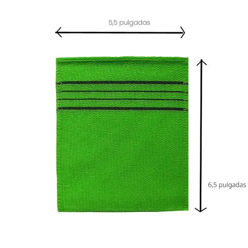 Vista 4 de 8 paños de baño exfoliantes asiáticos - rojo y verde