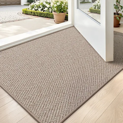 Vista 31 de LUMI Tapete ultradelgado para puerta de interior de 17 x 30 pulgadas, tapete de entrada antideslizante, tapete de perfil bajo, tapete de diseño