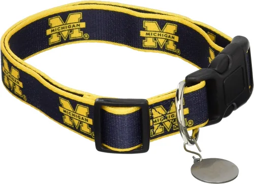 Vista 11 de Collar de perro de NCAA. PREMIUM cuello ajustable Collar de perros – Fútbol/Baloncesto para perros & gatos. Durable Collar de mascota de deportes