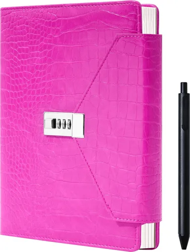 Vista 8 de Diario CAGIE con cerradura, regalos para mujeres, hombres, colegas jubilados para registrar la vida, planes de viaje, 7.5 x 10 pulgadas, 220