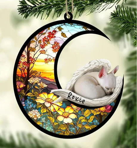 Vista 97 de Atrapasoles conmemorativo personalizado para perros, adorno navideño de Airedale Terrier, recuerdo por pérdida de mascota, regalos conmemorativos