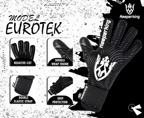 Vista 4 de Keeperking Guantes profesionales de portero de fútbol para niños, chicos, jóvenes, adultos, hombres, guantes de portero de fútbol con agarre fuerte