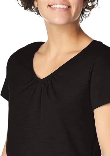 Vista 2 de Hanes Shirred camiseta cuello en V para mujer
