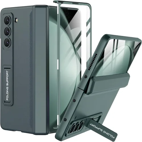 Vista 12 de Miimall Funda compatible con Samsung Galaxy Z Fold 5, [bisagra magnética de protección completa] [protector de pantalla integrado]